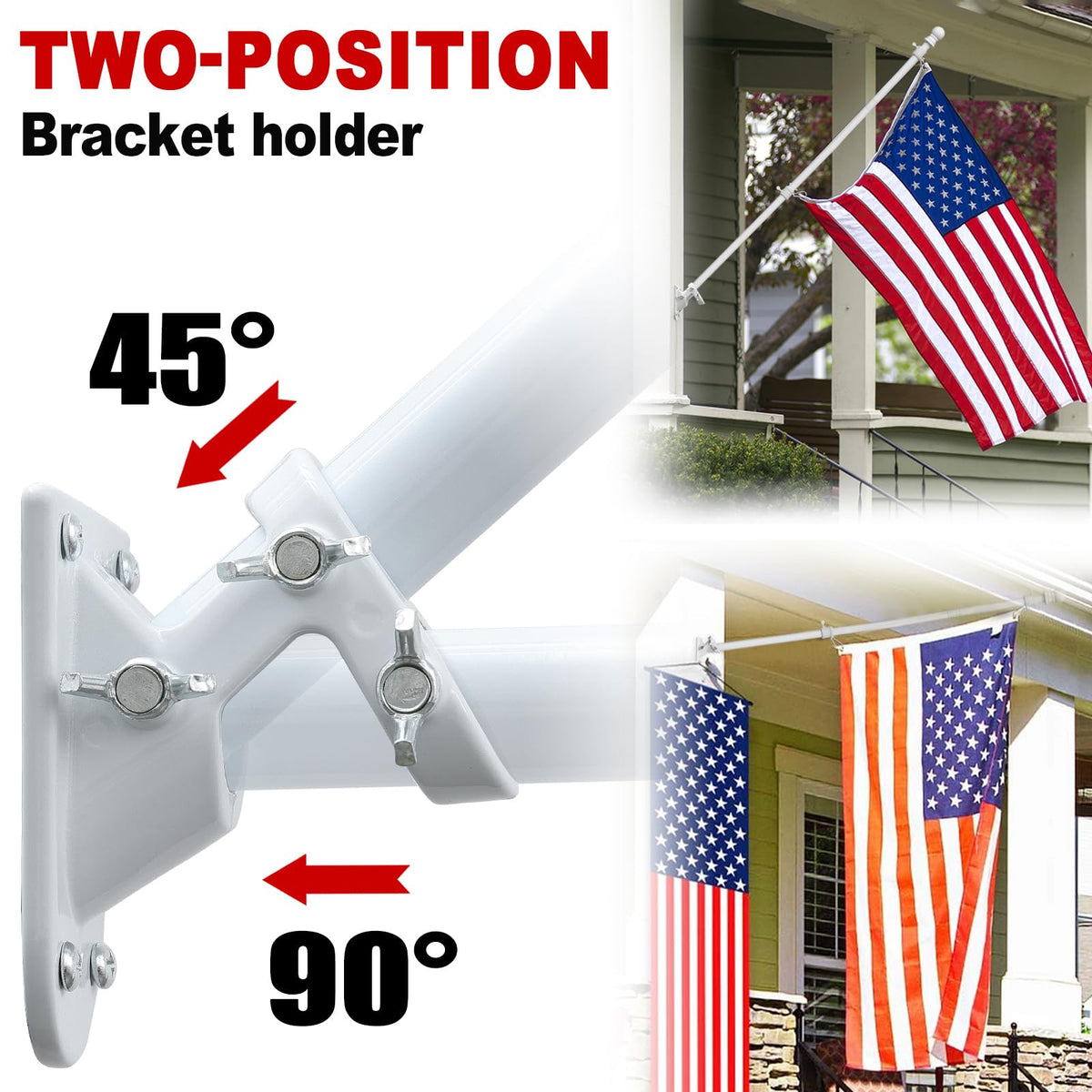Cogardenshower bracket 45 degree and 90 degree angles for versatile mounting.