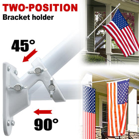 Cogardenshower bracket 45 degree and 90 degree angles for versatile mounting.