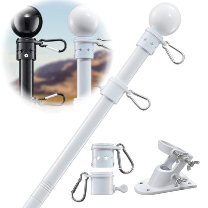 Cogardenshower flag pole holder 6ft setup for sturdy outdoor display.