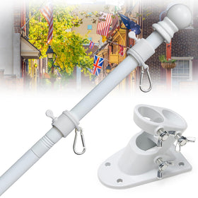 Cogardenshower flagpole kit outdoors showcases porch display with durable weatherproof performance.