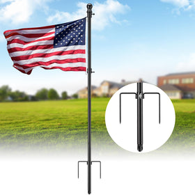 Cogardenshower heavy-duty flag pole assembly ready for outdoor setup