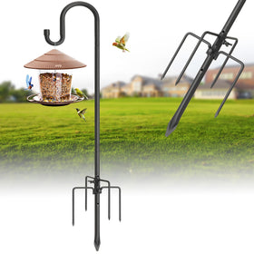 Cogardenshower hummingbird feeder pole with stable base for soft soil.