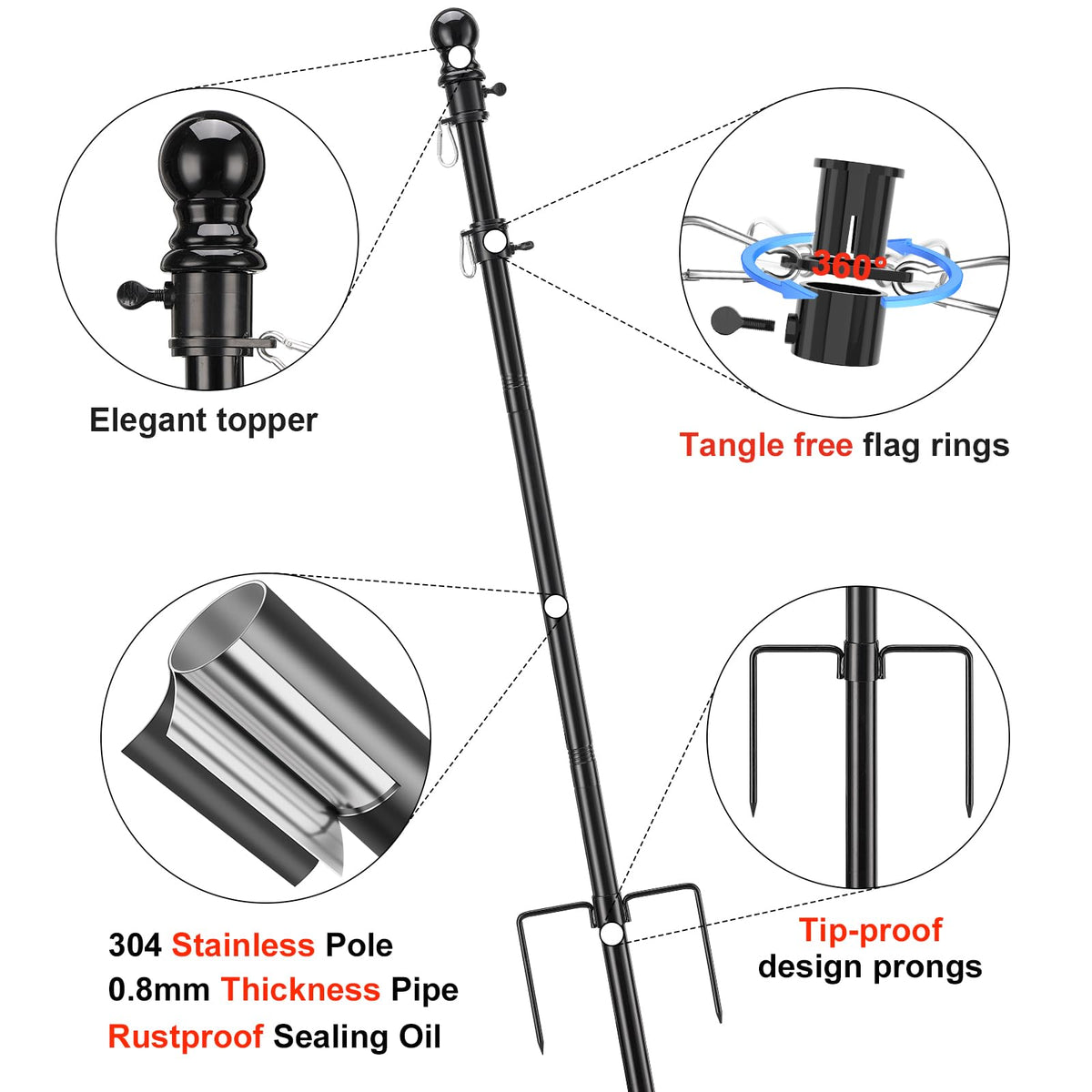 Cogardenshower stake installation makes outdoor setup simple