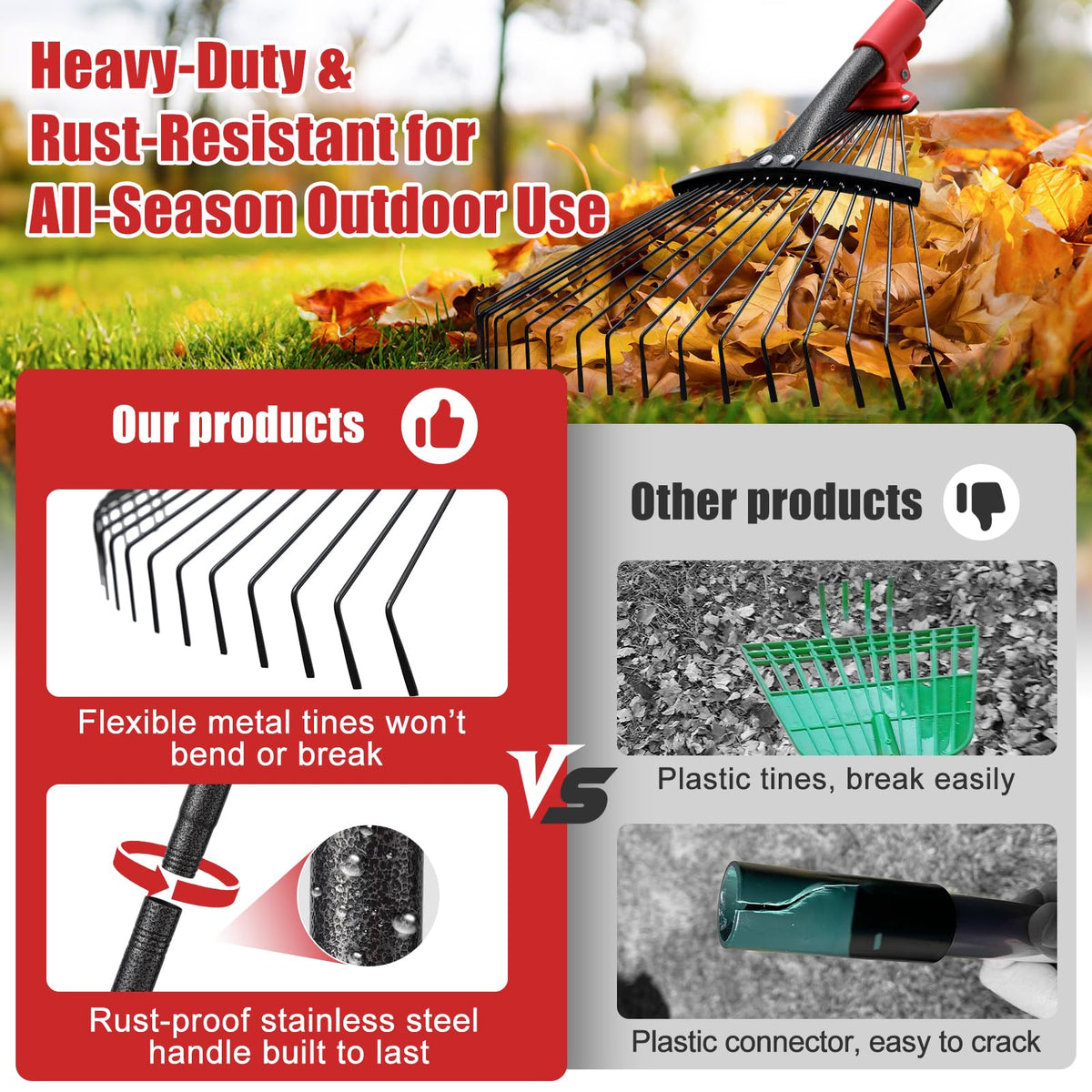 Cogardenshower narrow 8-inch head enables precise debris removal in tight spaces