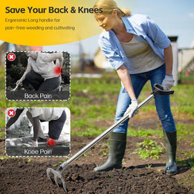 Cogardenshower weed loosening tool for faster garden chores