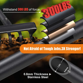 Cogardenshower rake teeth dig in and aerate soil