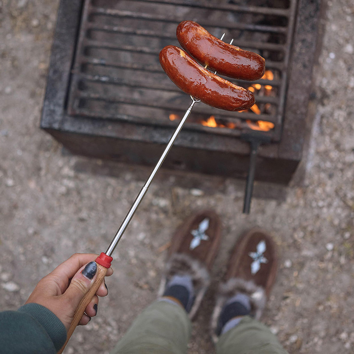 Compact storage Coghlan's telescoping fork fits camping gear