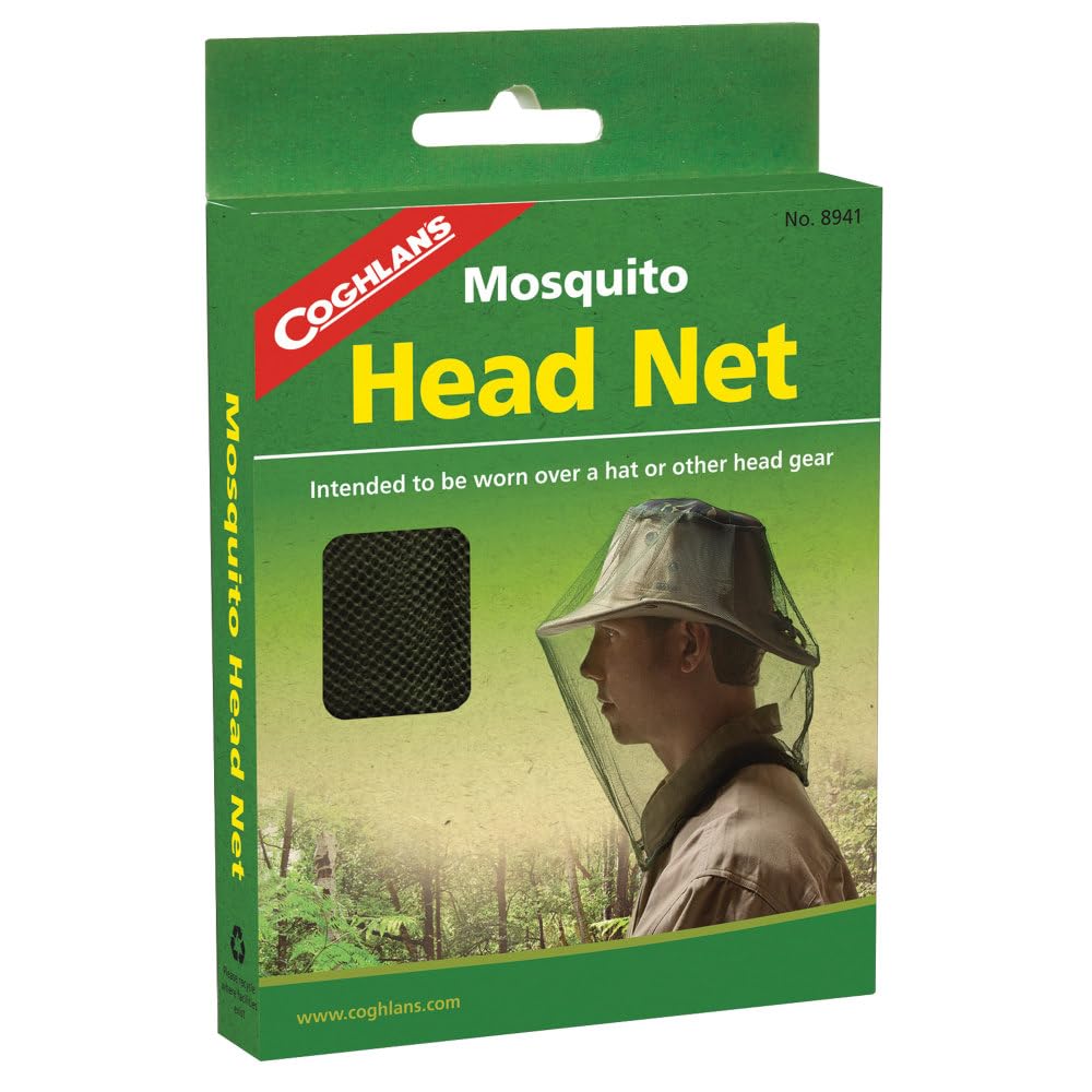 Coghlan's Mosquito Head Net with ultra-fine mesh protects the face and neck during camping.