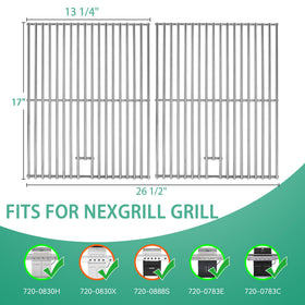 COGRICHBF stainless steel two-pack grates for durable replacement.