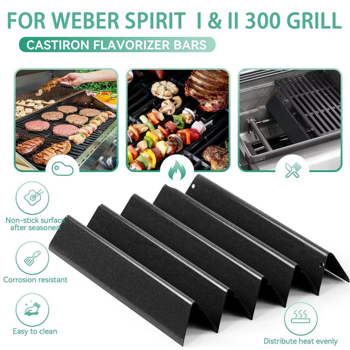 COGRICHBF heat plate for Weber 300 series, 15.3-inch length.