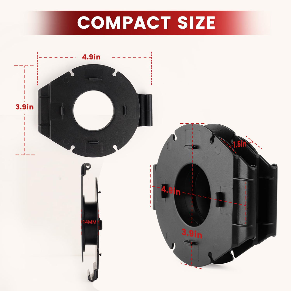 Coinicxcel compact-grill-tool-storage fits drawers and bags for easy transport.