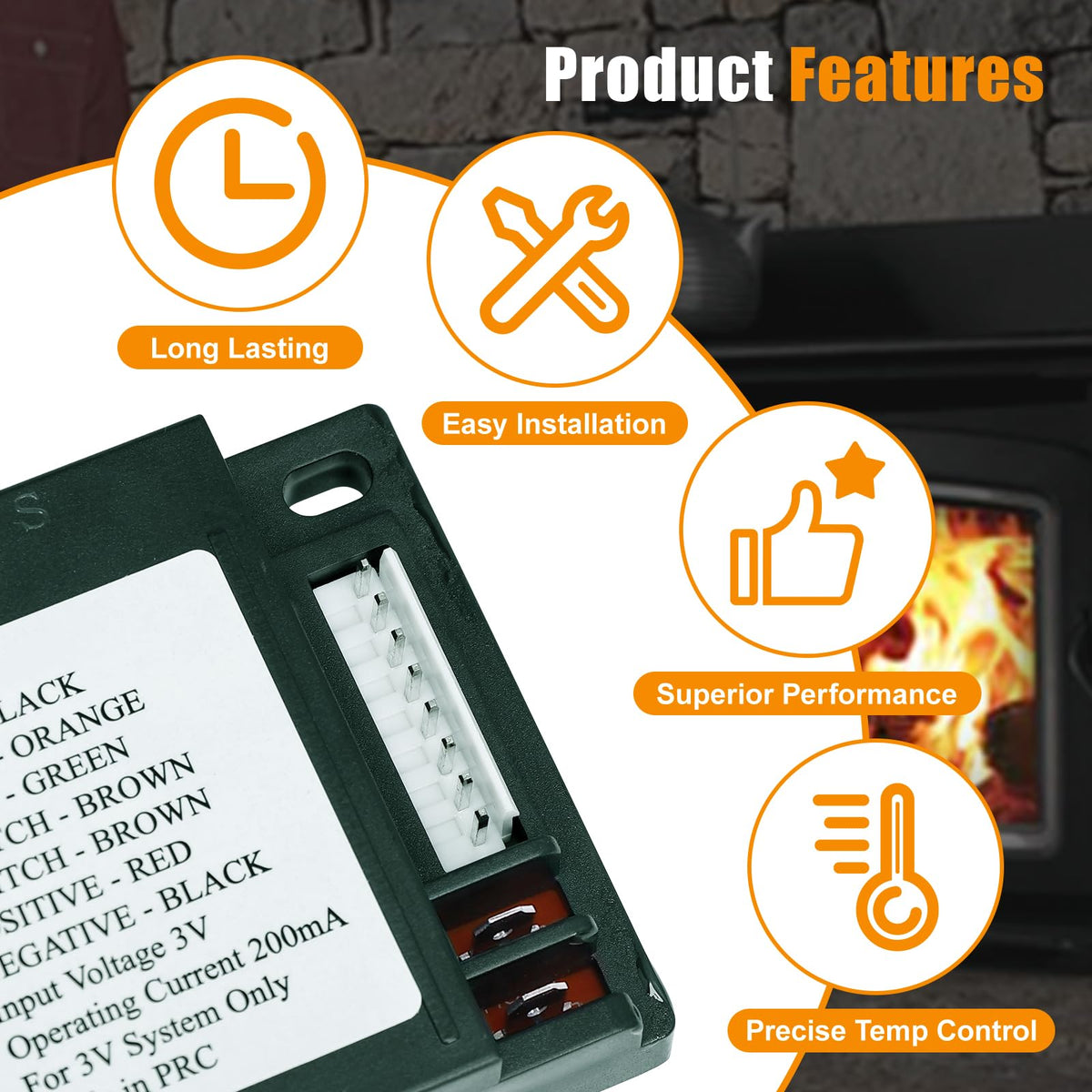 Coinsdans fireplace control compatibility image shows fit for HHT, Heat N Glo, Quadra-Fire