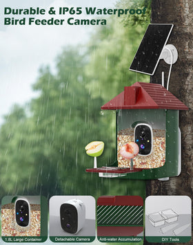 Cokque Smart Bird Feeder seed container large capacity reduces refills