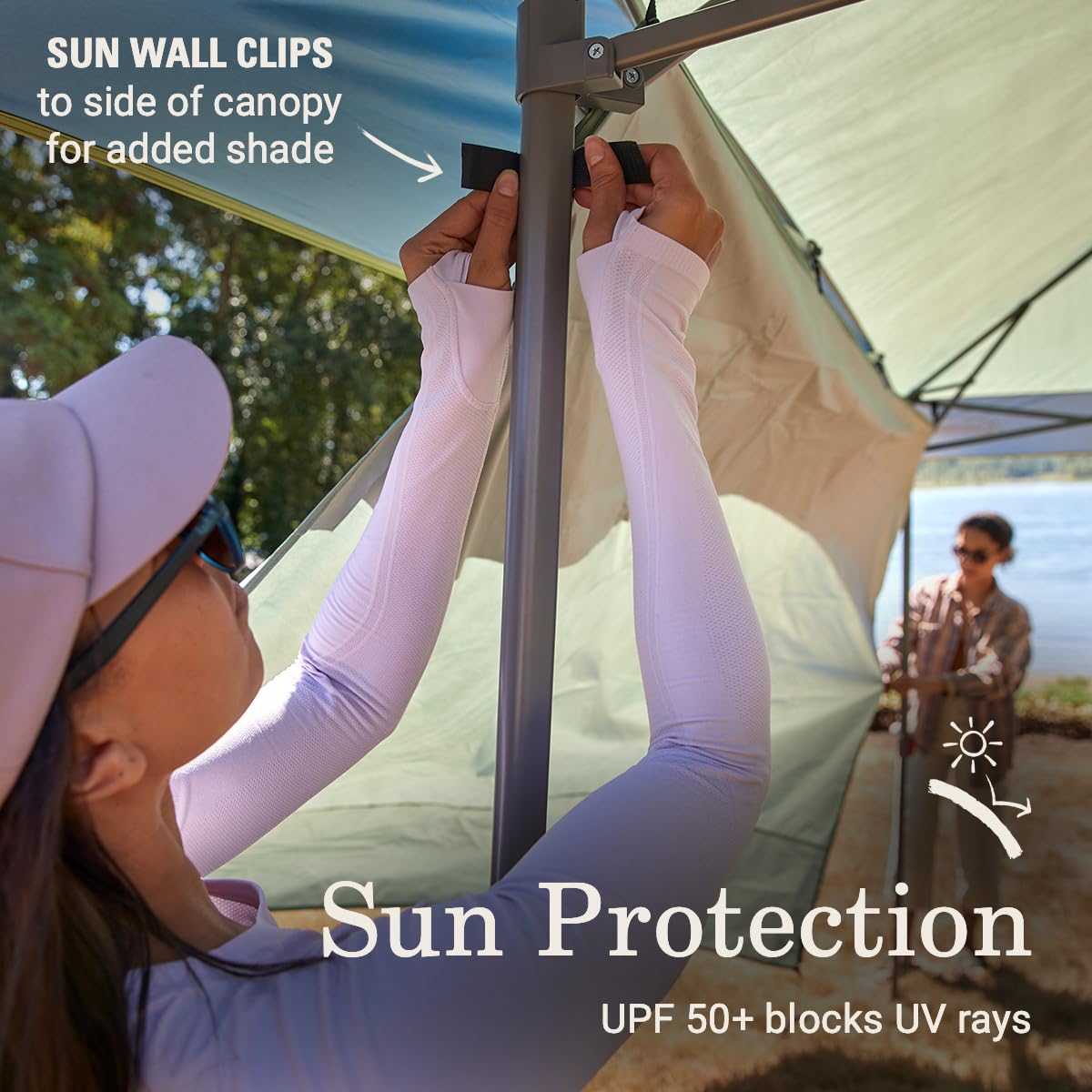 Coleman Oasis size options 10x10 and 13x13 ft for versatile setups.