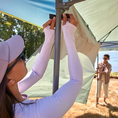 Coleman Oasis sun wall attachment provides extra shade and wind protection at the park.