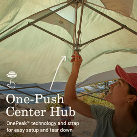 Coleman Oasis wind protection features support stability during breezy camping days.