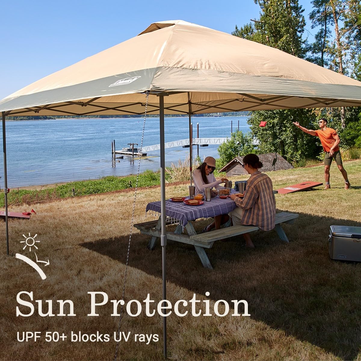 Coleman Oasis wind resistance up to 35 mph with secure staking
