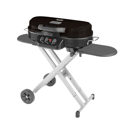 Coleman RoadTrip 285 open stand enables quick setup for outdoor cooking.