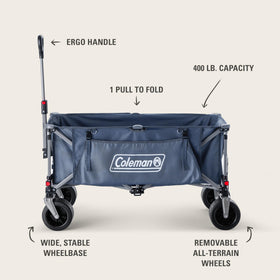 Coleman XL Wagon showing 400-pound capacity for heavy loads