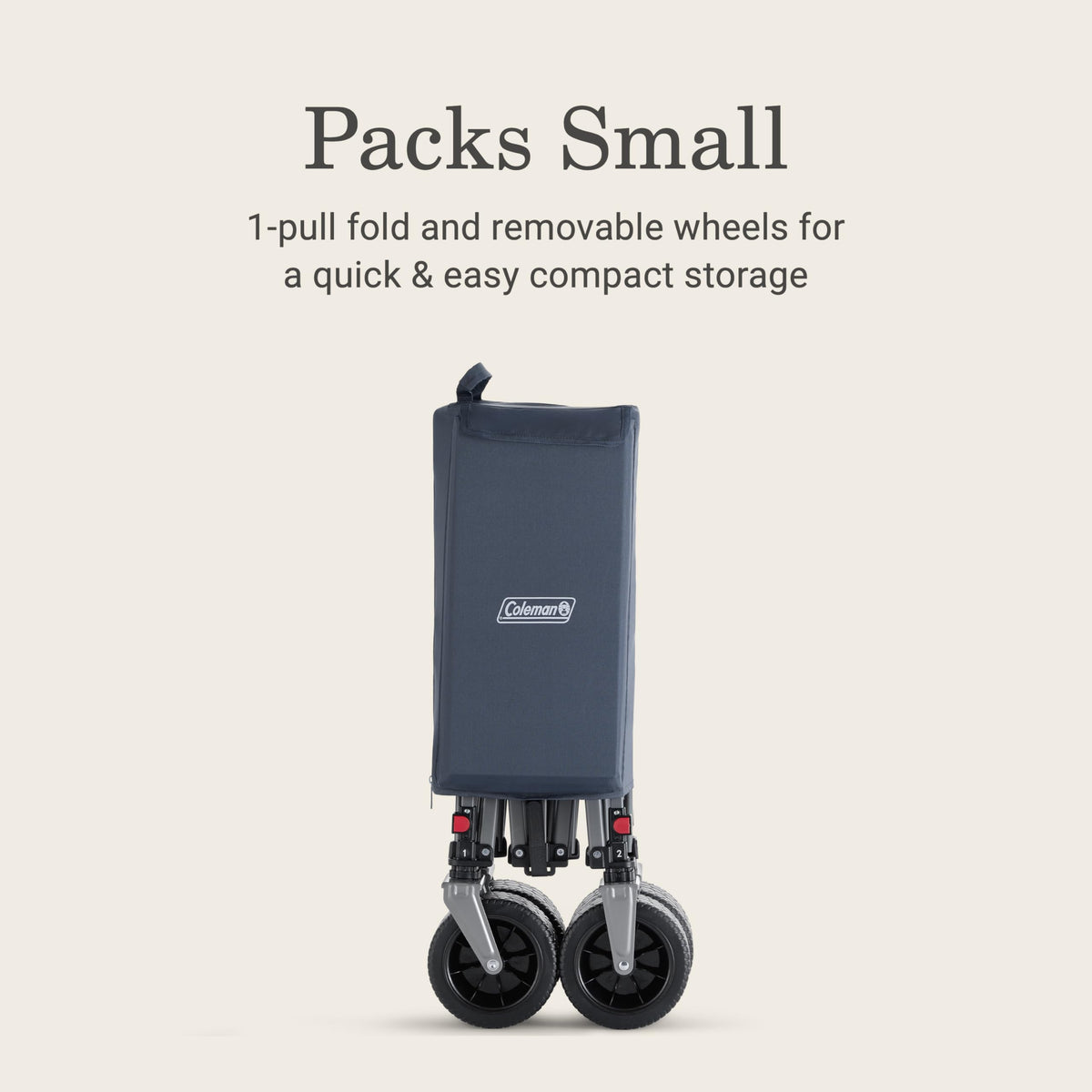 Coleman XL Wagon ergonomic handle for comfortable pulling