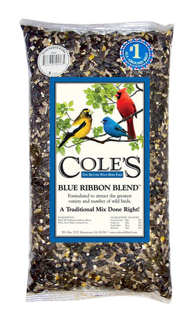 Cole's BR10 Blue Ribbon Blend Bird Seed bag 10 lb boosts backyard bird variety.