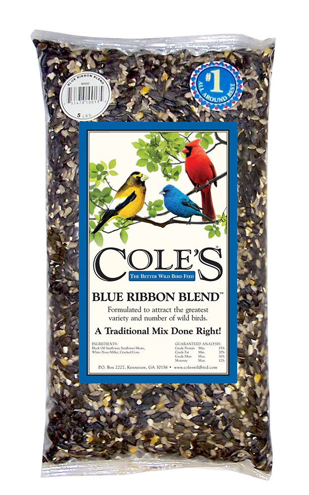 Cole's BR10 Blue Ribbon Blend Bird Seed bag 10 lb boosts backyard bird variety.