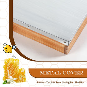 Colingmill bee hive cover metal lid closeup with galvanized steel