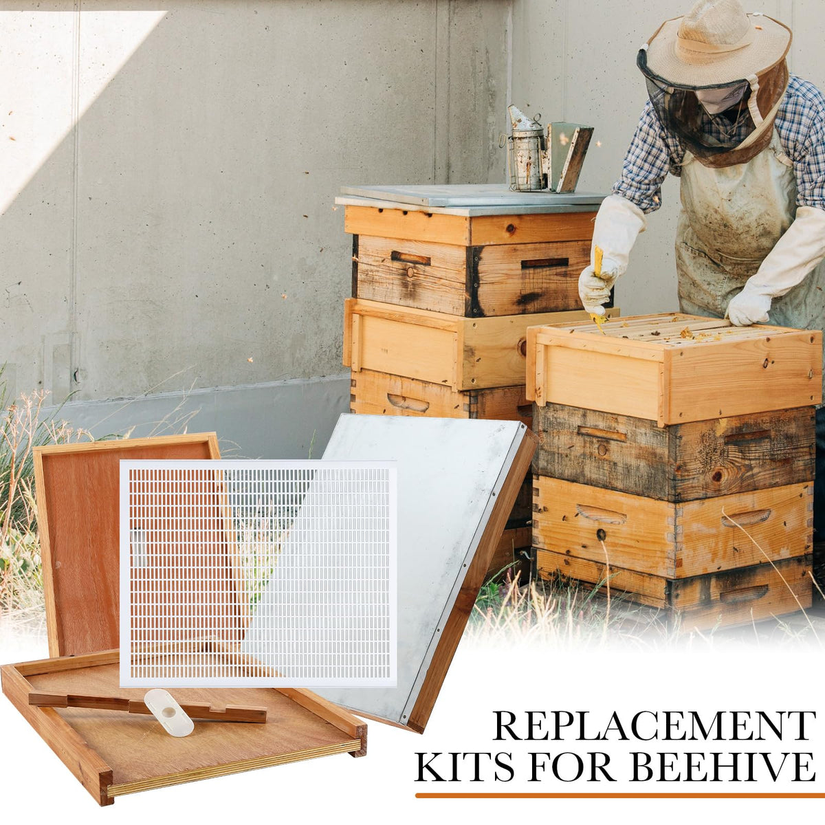 Colingmill beeswax-dipped exterior enhances durability and bee compatibility.