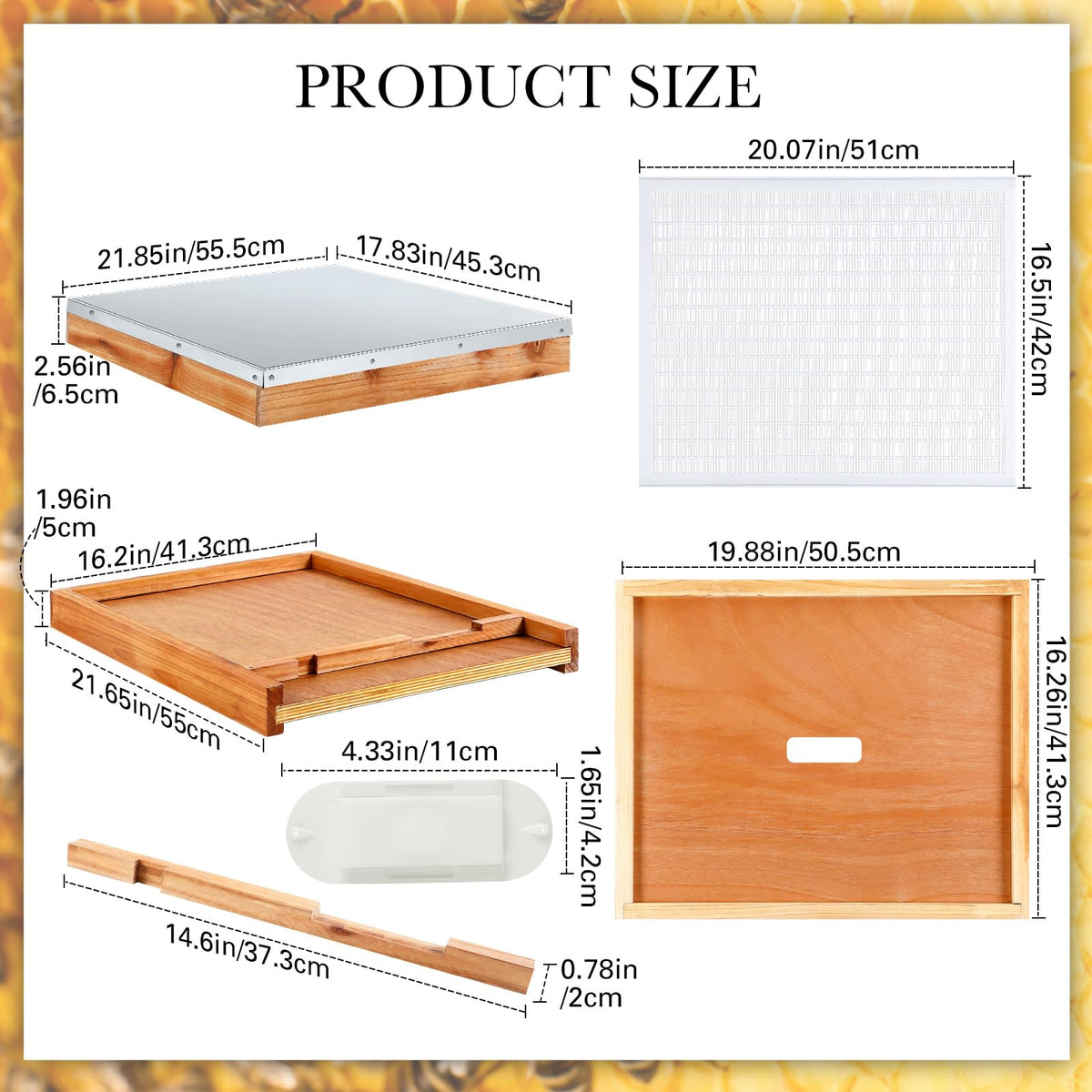 Colingmill oval bee escape enables smooth ventilation and hive management.