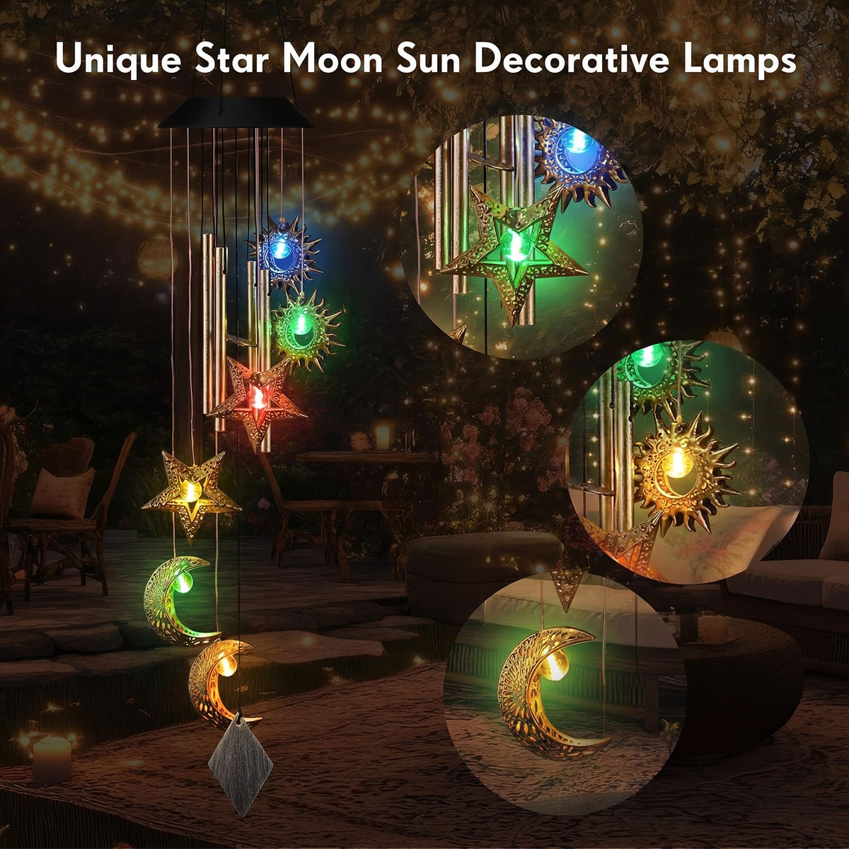 Colingmill 23 inch wind chime creates romantic ambiance.