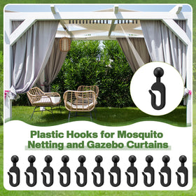 Colingmill gazebo curtain hook setup shown in outdoor space