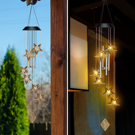 Colingmill night view wind chimes creating a cozy yard mood