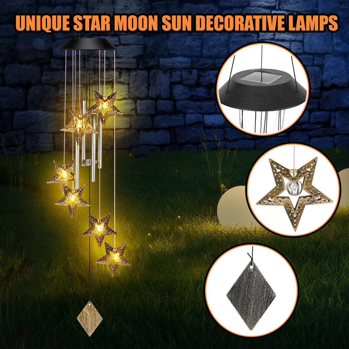 Colingmill outdoor wind chime waterproof for year-round decor