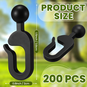 Colingmill plastic hooks for outdoor use fit gazebos and nets.
