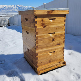 Colingmill wax-dipped base and reducer combo provides sturdy hive foundation