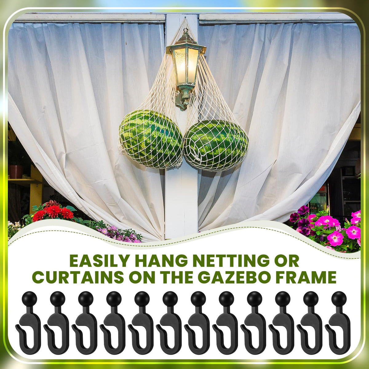 Colingmill shade sail hooks versatile for outdoor spaces.
