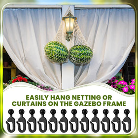 Colingmill shade sail hooks versatile for outdoor spaces.