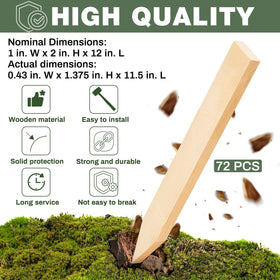 Colingmill smooth-tip wooden stake ideal for easy soil insertion.
