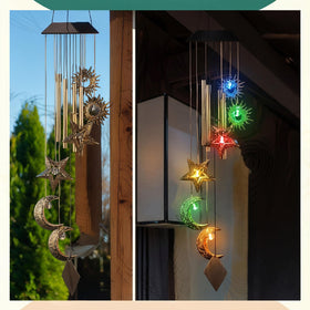 Colingmill solar powered wind chime waterproof for yard decor.