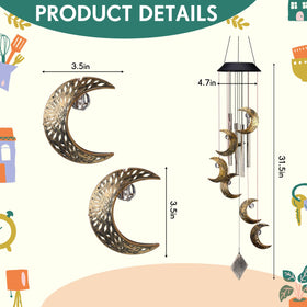 Colingmill solar-powered wind chime lights your garden at dusk.