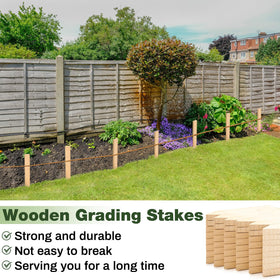 Colingmill solid wood stake provides lasting durability for outdoor use.