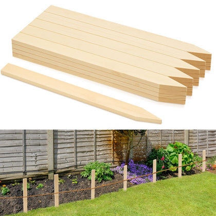 Colingmill wooden garden stake 18inch front view for sturdy plant support.