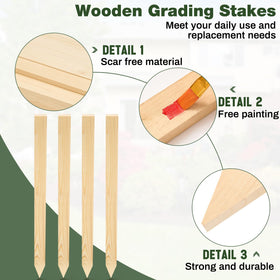 Colingmill wooden stake with smooth tips facilitates soil insertion.