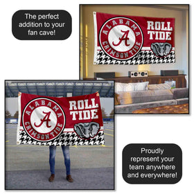 College Flags & Banners Co. Alabama Crimson Tide includes two metal grommets for secure flagpole attachment.