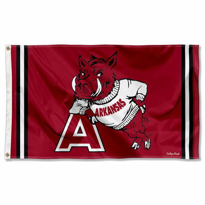 Arkansas Razorbacks vintage 3x5 banner by College Flags and Banners Co for home or tailgate