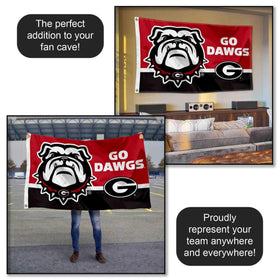 College Flags & Banners Co Georgia Bulldogs banner durability close-up