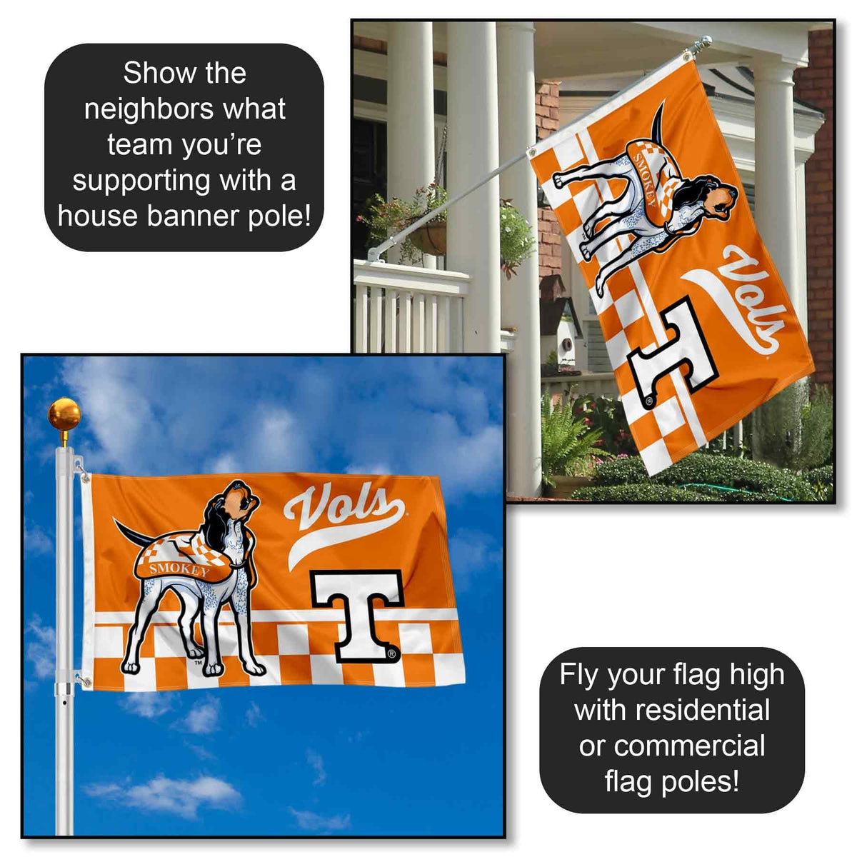 Compact roll for storage shows durable 150d polyester and quadruple stitched flyends