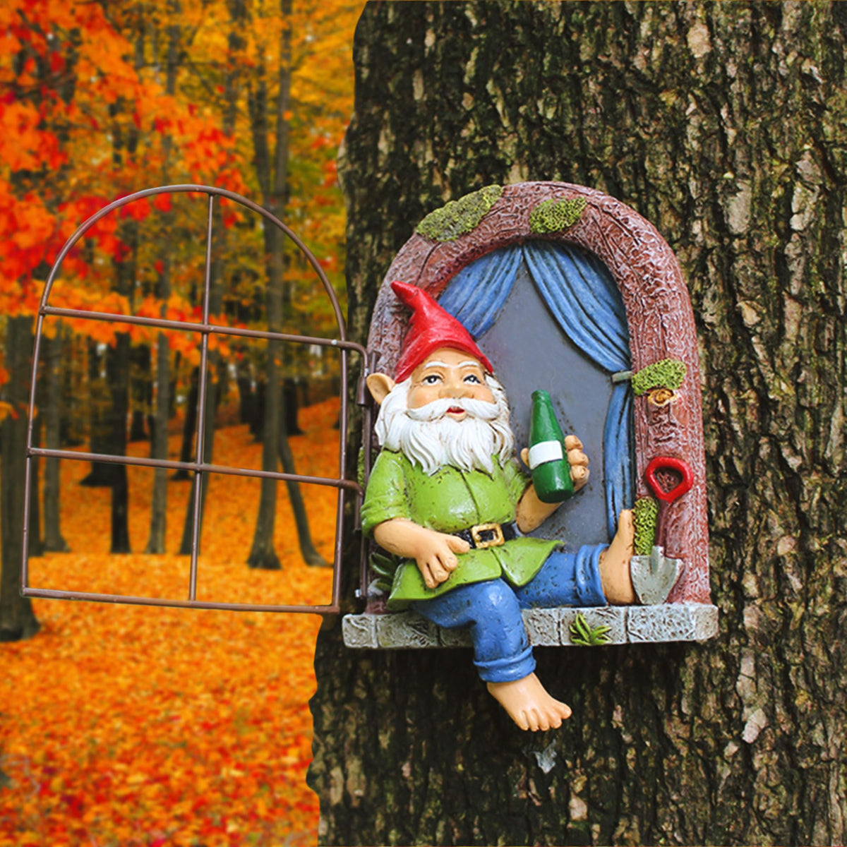 Colomix yard art peeker gnome makes outdoor spaces feel magical.