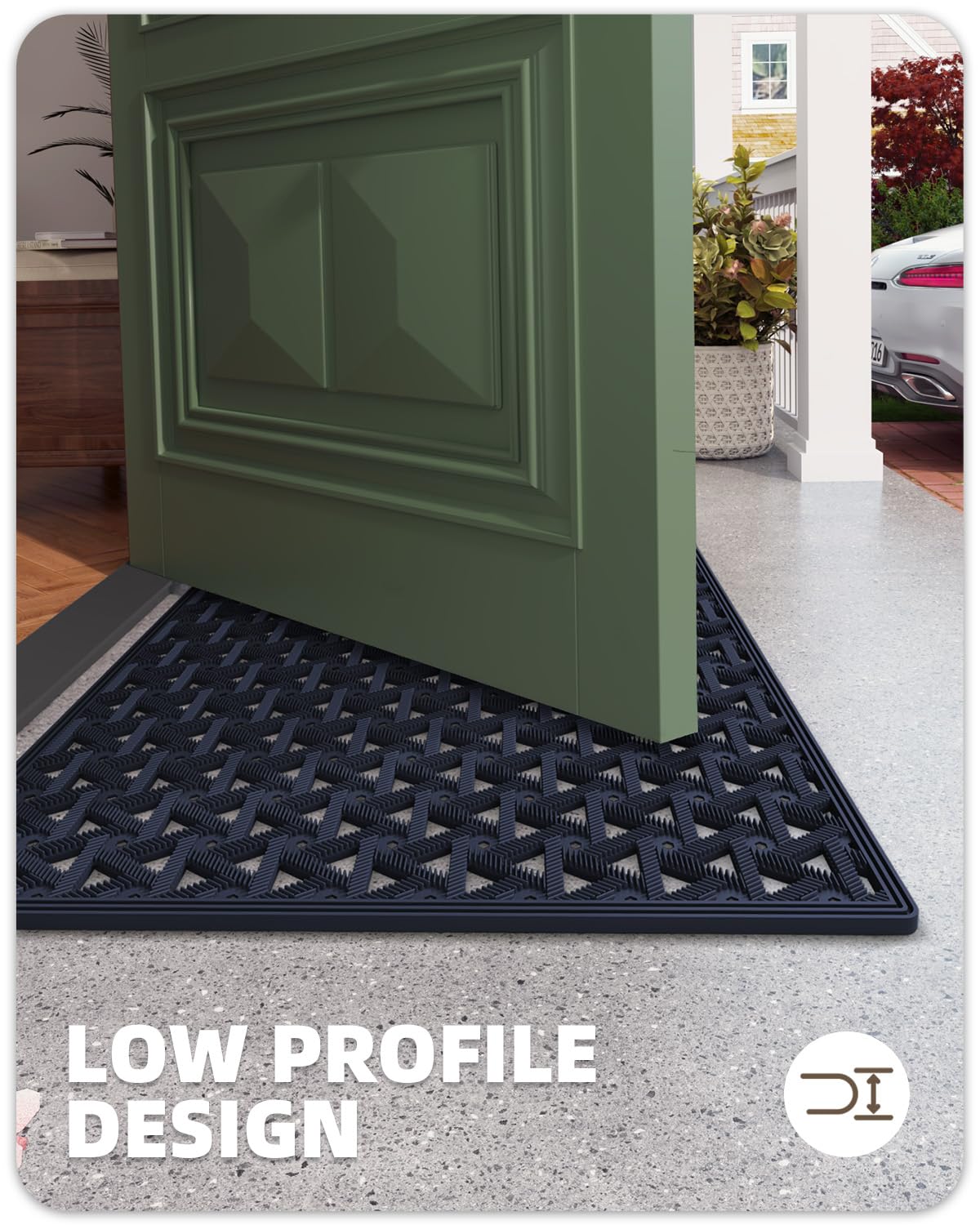 Color&Geometry easy-clean design works with broom or pressure washer