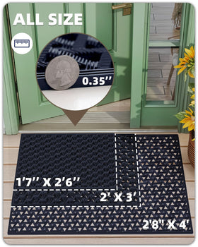Color&Geometry heavy-duty rubber-backed mat prevents slips at the entry